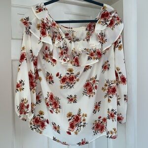 Off the Shoulder Floral Blouse